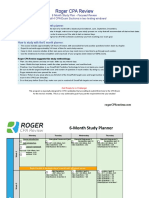 6-Month Study Planner 2019 CPA Exam