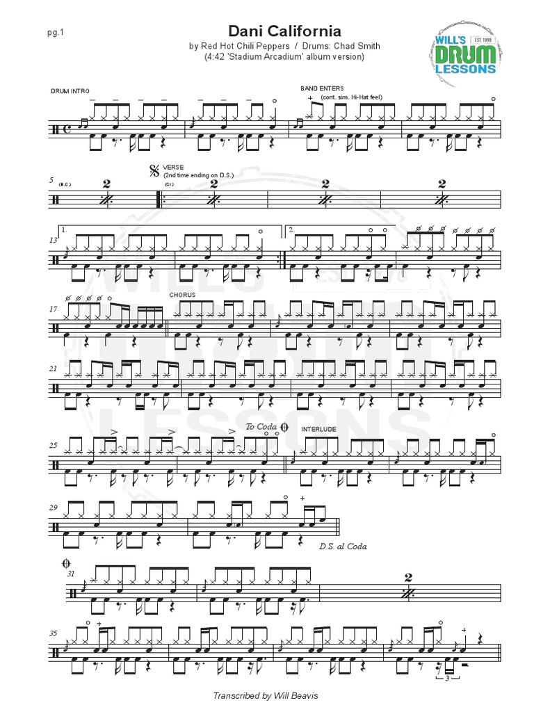 Dani California by Red Hot Chili Peppers / Drums Chad Smith (442
