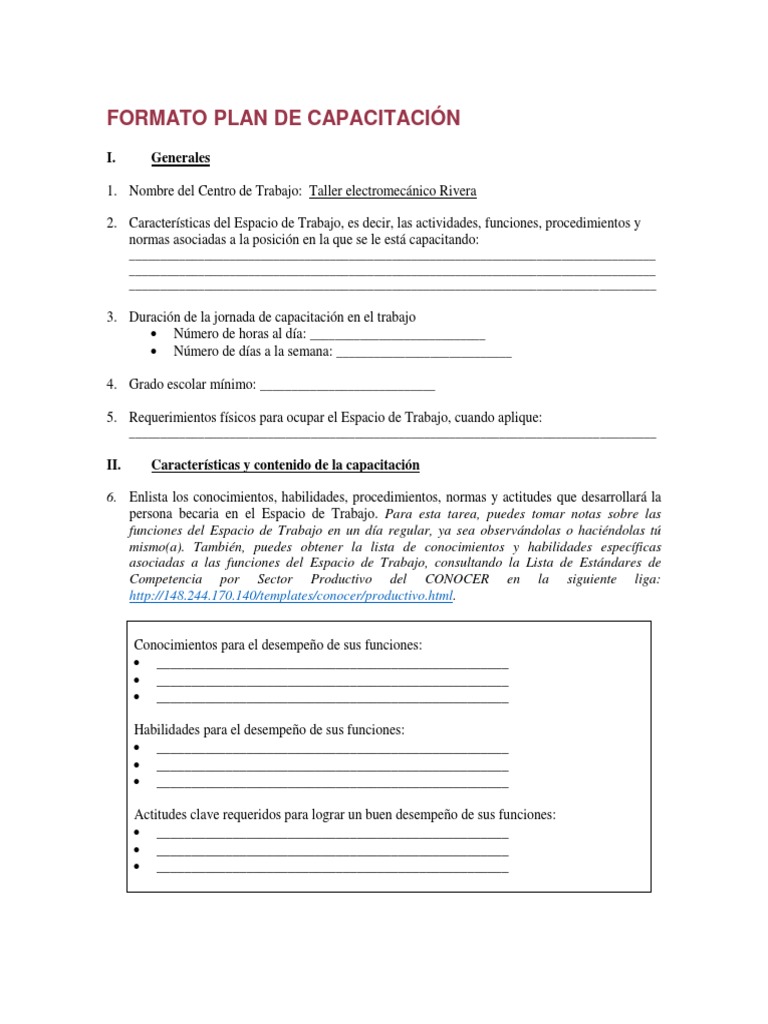 Plan de Capacitación Electromecánica | PDF | Business