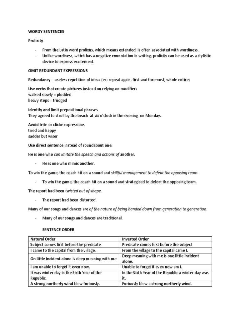 Improving Sentence Clarity and Structure | PDF | Subject (Grammar ...