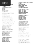 Computer Abbrevations-Mcq'S: 1. What Is Full Form of BMP ? Byte Map Byte Map Process Bit Map Process