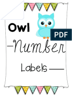 Owl Number Labels