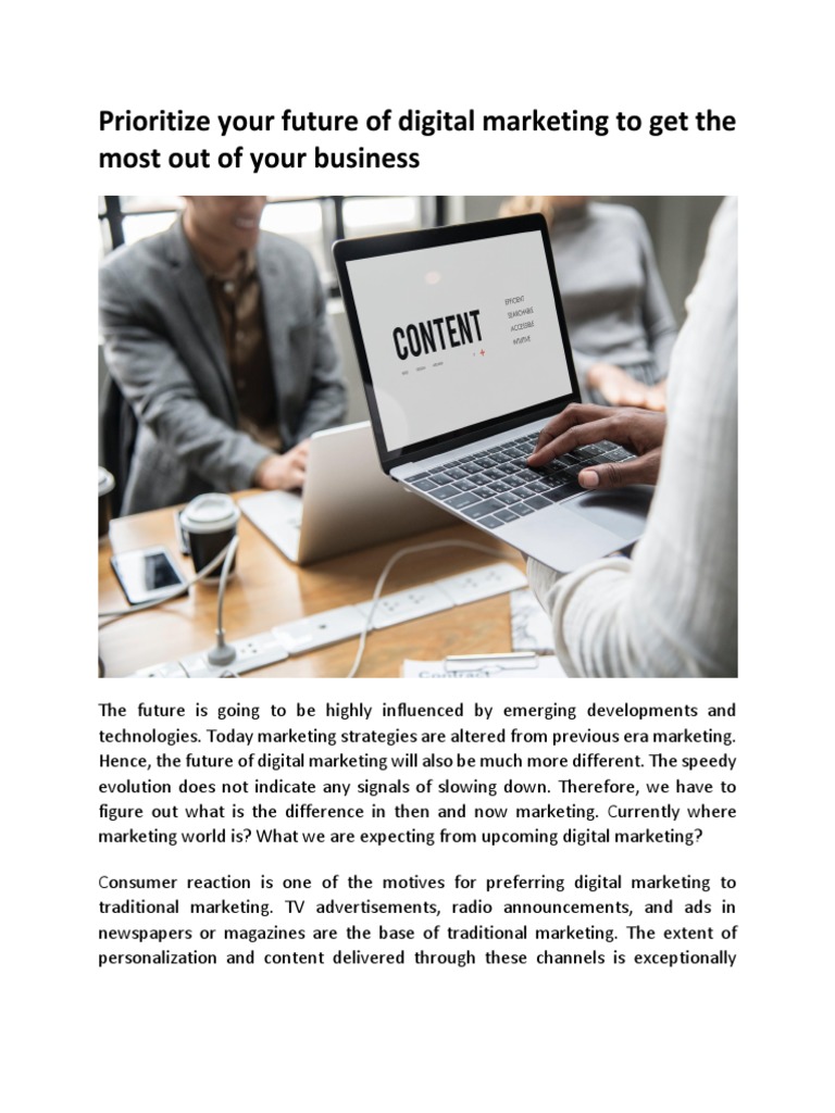 Future Trends in Digital Marketing | PDF | Digital Marketing | Marketing