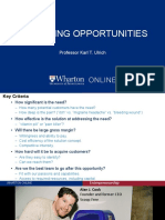 Assessing Opportunities: Professor Karl T. Ulrich