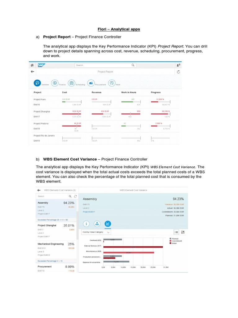 Fiori Analytical Apps Example