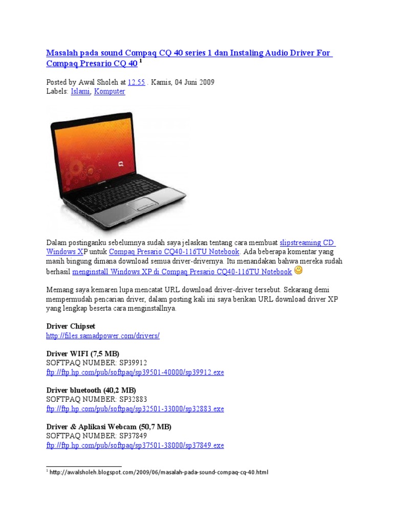 Hp Compaq Audio Drivers - betsbrown