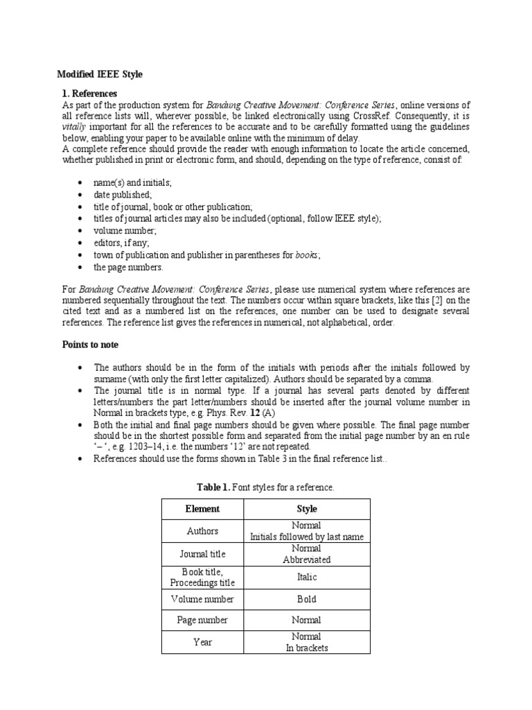 Vitally Important For All The References To Be Accurate and To Be Carefully Formatted Using The