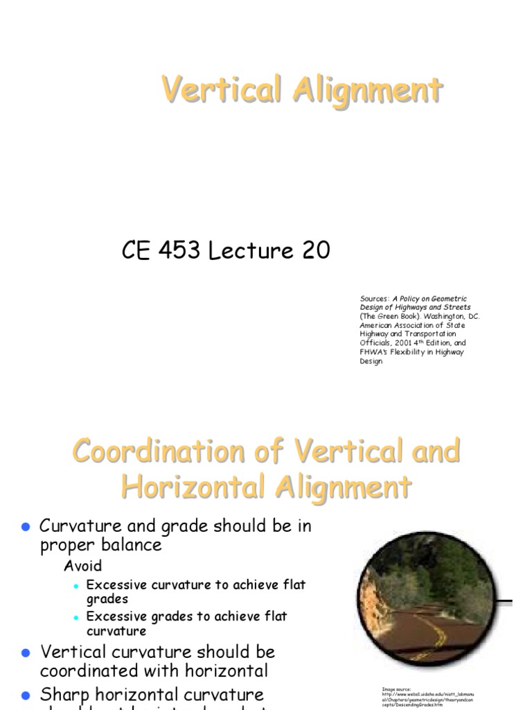 20 Vertical Alignment | PDF | Transportation Engineering | Transport