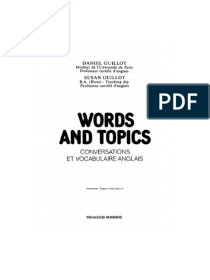 Words and Topics, PDF, Lexique
