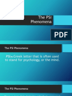 The PSI Phenomena Explained
