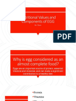 Nutritional Values and Components of EGG