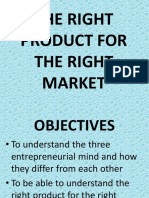 Understanding the Right Product for the Right Market