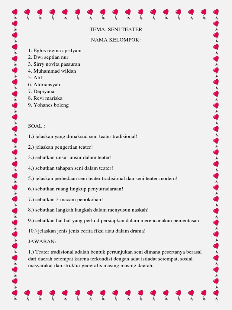 Tugas Sbk Seni Teater