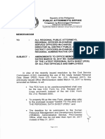 Amendment of Memorandum Dated March 10, Re. Submission of PDS