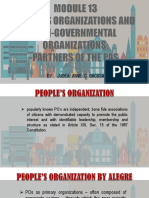 Module 13 People's Organizations and Non Governmental Organizations Partners of The Pas