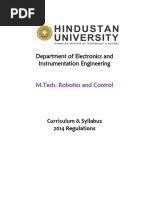 M.tech. Robotics and Control