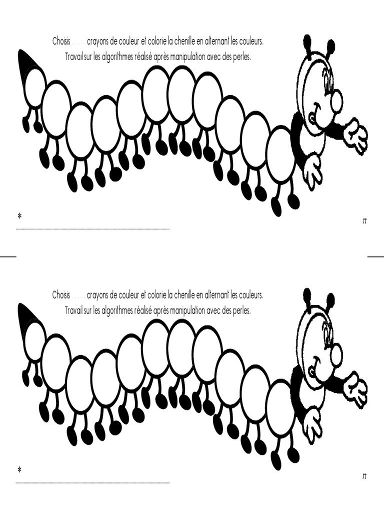 Chenille algorithme n couleurs pdf