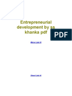Entrepreneurial Development by Ss Khanka PDF