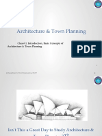 Class# 1: Introduction, Basic Concepts of Architecture & Town Planning