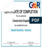 Certificate of Completion: Chandra Mouli Singisetti
