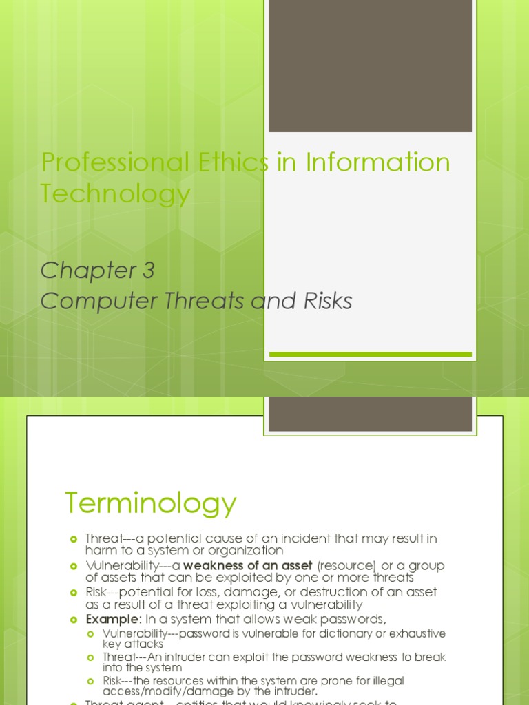 Understanding Computer Threats and Risks | PDF | Malware | Denial Of ...