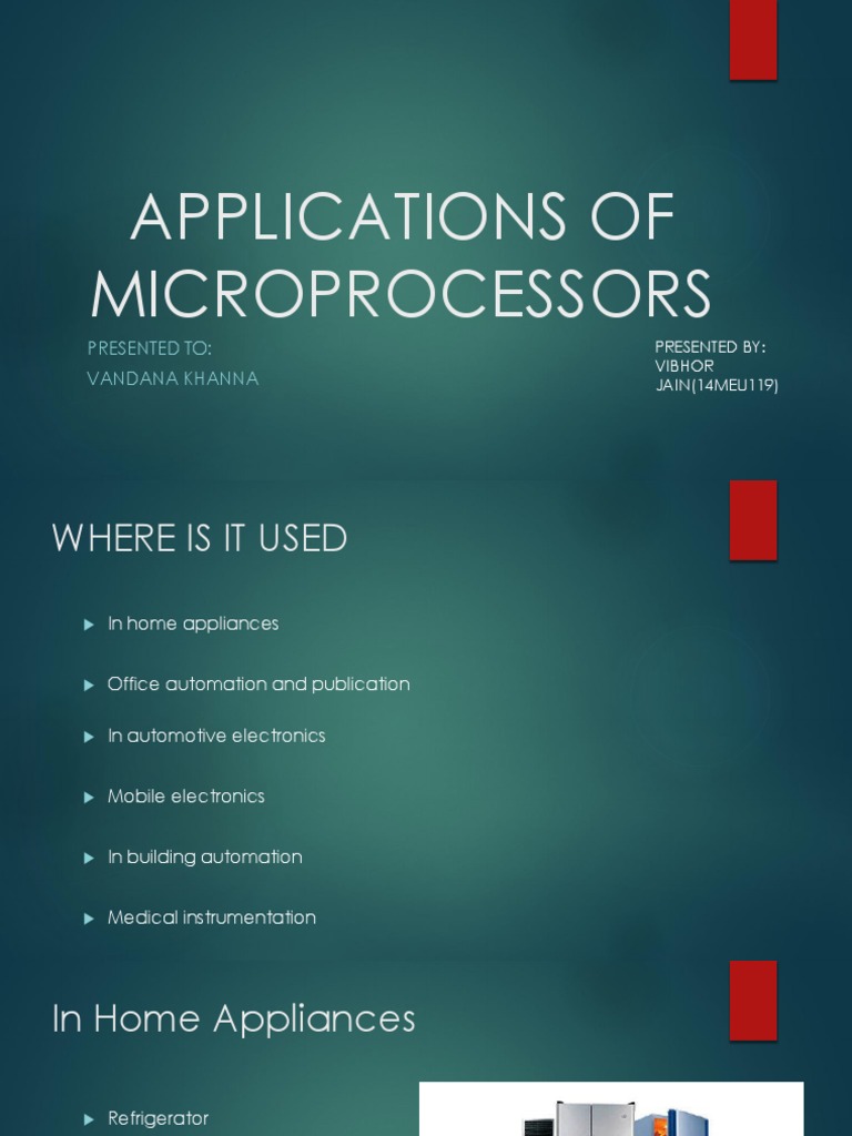 Applications of Microprocessors | PDF