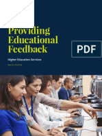 Providing Educational Feedback: Higher Education Services