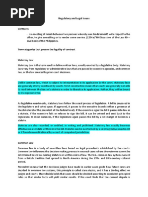 Regulatory and Legal Issues