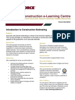 Construction E-Learning Centre: Introduction To Construction Estimating