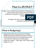 What Is A BUDGET ?