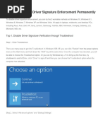 How To Disable Driver Signature Enforcement Permanently PDF