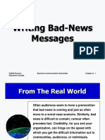 Writing Bad-News Messages: ©2005 Pearson Education Canada Business Communication Essentials Chapter 8 - 1