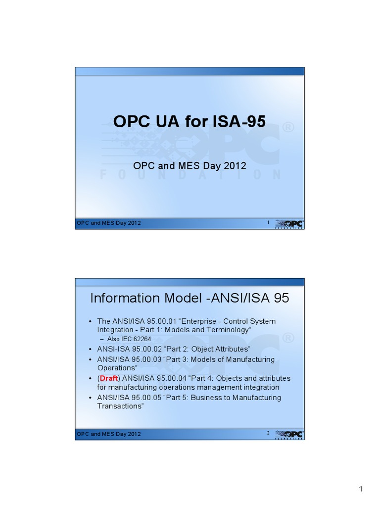 OPC-UA For ISA95 | PDF | Systems Engineering | Information Technology