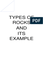 Types of Rocks AND ITS Example
