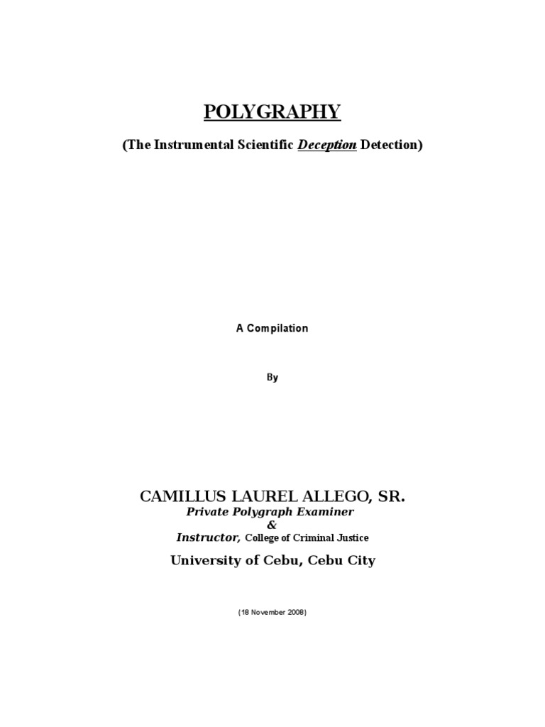 Understanding Polygraphy Techniques | PDF | Polygraph | Hypnosis