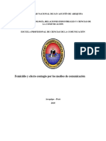 Femicidio y Efecto Contagio Por Los Medios de Comunicación