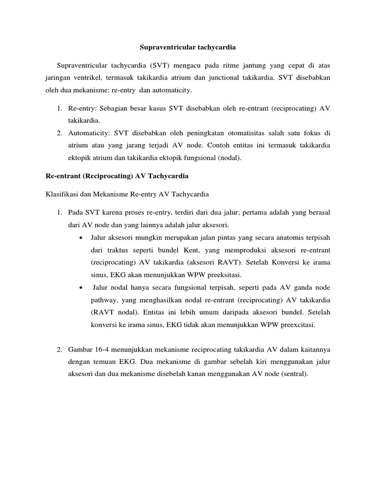 Mekanisme dan Pengobatan SVT | PDF