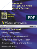 Identity Management in Windows Server 2003 R2: Active Directory Federation Services