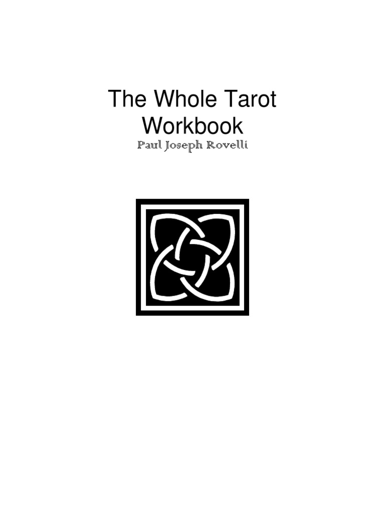 The Whole Tarot Workbook (Scanned) PDF | PDF | Books