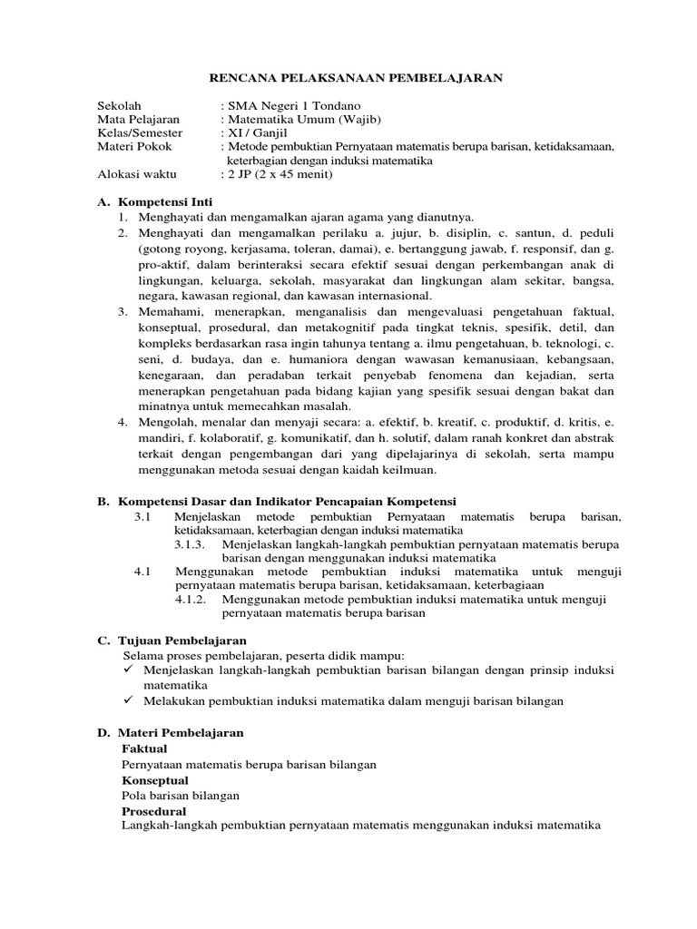 Rpp Wajib Induksi
