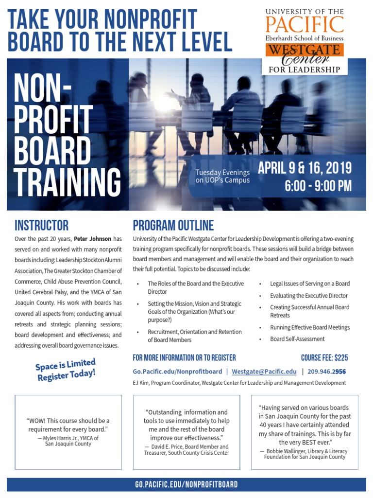 Nonprofit Board Training April 2019 | PDF | Business