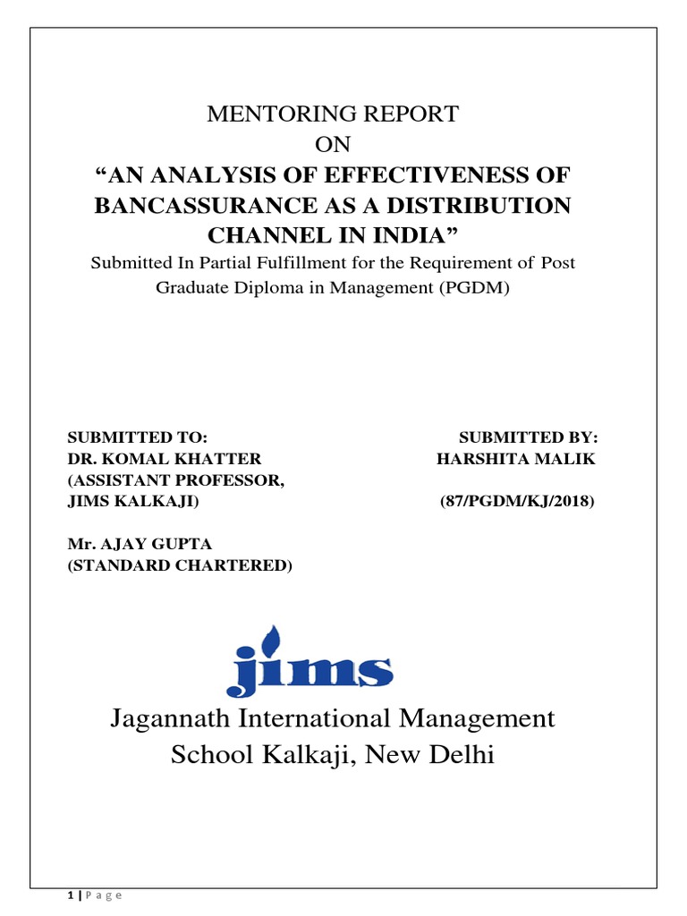 INTRODUCTION To Bancassurance | PDF | Insurance | Banks