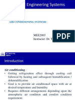 Thermal Engineering Systems: Air Conditioning Processes