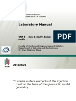 Laboratory Manual: CAM 3 - Core & Cavity Design - Injection
