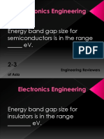 Energy Band Gap Size For Semiconductors Is in The Range - Ev