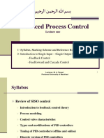 ميحرلا نمحرلا الله مسب Advanced Process Control: Lecture one