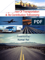 Significance of Transportation & Its Contribution Toeconomy