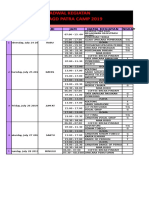 Jadwal Liga Patra Camp 2019 (Revisi)