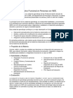 Diagnóstico Funcional en Personas Con NEE