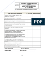 Formulario de Inspeccion A Instalaciones Electricas Comite de Seguridad Inpsasel